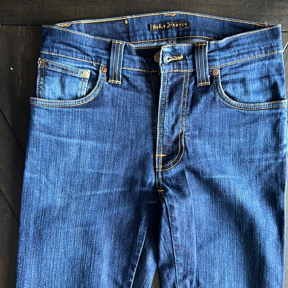 Navy blue distressed Nudie jeans - Picture 2 of 8